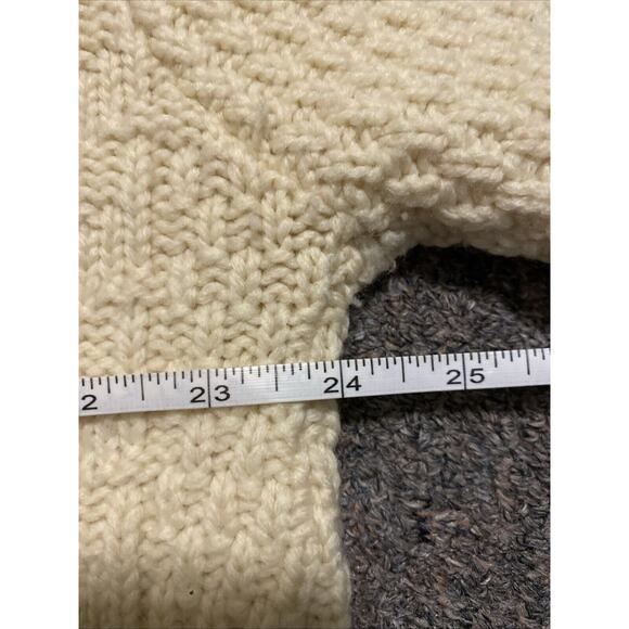 Vintage Titan 100% Virgin Wool Cable Knit Fisherman’s Men’s XXL Ivory Outdoor - Picture 5 of 7